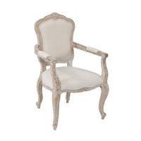 Medium Size Oak Wood White Washed Finish Arm Chair Dining Set Kings Warehouse 