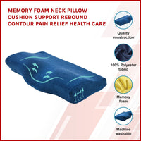 Memory Foam Neck Pillow Cushion Support Rebound Contour Pain Relief Health Care Kings Warehouse 