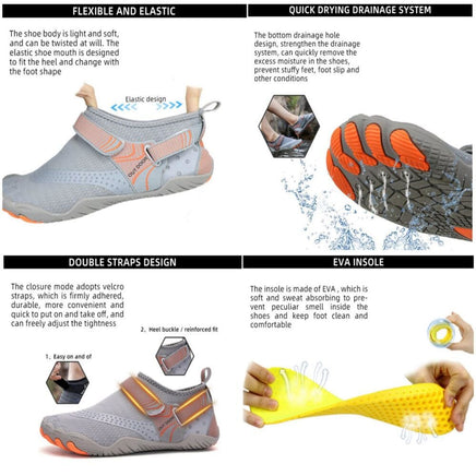 Men Women Water Shoes Barefoot Quick Dry Aqua Sports Shoes - Black Size EU46 = US11 Kings Warehouse 