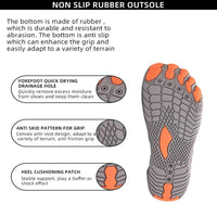 Men Women Water Shoes Barefoot Quick Dry Aqua Sports Shoes - Grey Size EU41 = US7.5 Kings Warehouse 