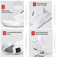 Men's Sneakers Outdoor Road Shoes Breathable Lightweight Non-slip (Grey Size US10=US44 ) Kings Warehouse 