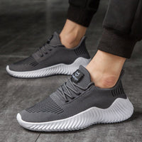 Men's Sneakers Outdoor Road Shoes Breathable Lightweight Non-slip (Grey Size US10=US44 ) Kings Warehouse 