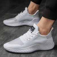 Men's Sneakers Outdoor Road Shoes Breathable Lightweight Non-slip ( White Size US10=US44 ) Kings Warehouse 