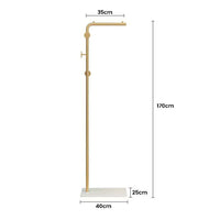 Metal Coat Rack Marble Base Hooks Clothes Coats Bag Tree Hat Display Hanger Stand Organiser Kings Warehouse 