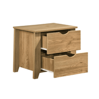 Mica Wooden Bedside Table with 2 Drawers Kings Warehouse 