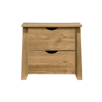 Mica Wooden Bedside Table with 2 Drawers Kings Warehouse 