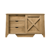 Mica Wooden Sliding door Sideboard with 3 Drawers living room Kings Warehouse 