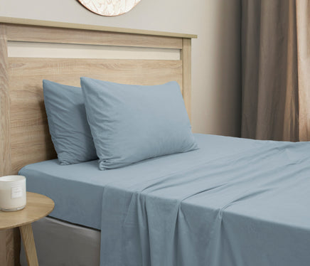 Micro Flannel SHEET SET - SINGLE Kings Warehouse 