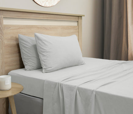 Micro Flannel SHEET SET - SINGLE Kings Warehouse 