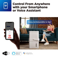 Midea Cube dehumidifier with smart wi-fi, 12L tank for up to 20L per day dehumidification MDDM20 Kings Warehouse 
