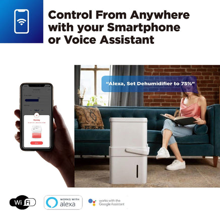 Midea Cube dehumidifier with smart wi-fi, 12L tank for up to 20L per day dehumidification MDDM20 Kings Warehouse 