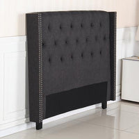 Milano Queen Size Charcoal Colour Headboard Bedroom Kings Warehouse 