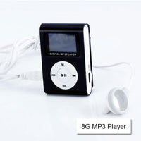 Mini Clip 16G MP3 Music Player With USB Cable & Earphone Black Kings Warehouse 