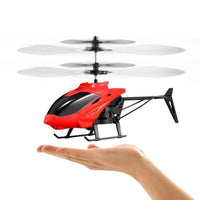Mini RC Infrared Induction Helicopter Aircraft Drone Flashing Light Toys Christmas Gift Blue Kings Warehouse 