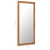 Mirror 60x120 cm Solid Oak Wood Kings Warehouse 