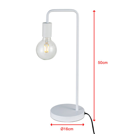 Modern Table lamp Desk Light Base Bedside Bedroom White Kings Warehouse 
