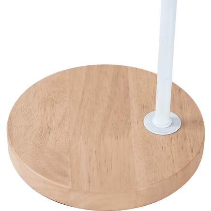 Modern Table lamp Desk Light Timber Base Bedside Bedroom White Kings Warehouse 