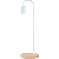 Modern Table lamp Desk Light Timber Base Bedside Bedroom White Kings Warehouse 