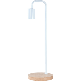 Modern Table lamp Desk Light Timber Base Bedside Bedroom White Kings Warehouse