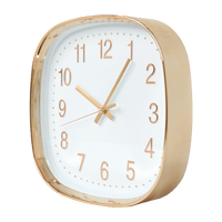 Modern Wall Clock Silent Non-Ticking Quartz Battery Operated Gold Kings Warehouse 