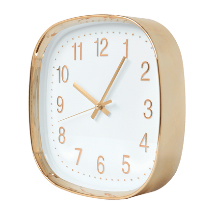 Modern Wall Clock Silent Non-Ticking Quartz Battery Operated Gold Kings Warehouse 