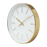 Modern Wall Clock Silent Non-Ticking Quartz Battery Operated Gold Kings Warehouse 