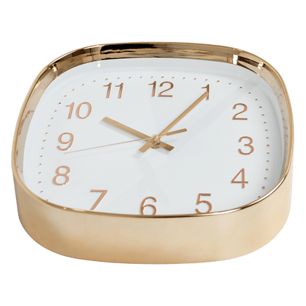 Modern Wall Clock Silent Non-Ticking Quartz Battery Operated Gold Kings Warehouse 