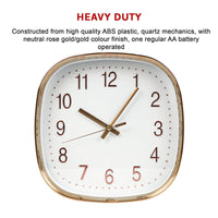 Modern Wall Clock Silent Non-Ticking Quartz Battery Operated Gold Kings Warehouse 