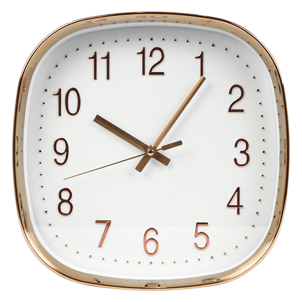 Modern Wall Clock Silent Non-Ticking Quartz Battery Operated Gold Kings Warehouse 