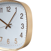 Modern Wall Clock Silent Non-Ticking Quartz Battery Operated Gold Kings Warehouse 