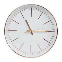 Modern Wall Clock Silent Non-Ticking Quartz Battery Operated Gold Kings Warehouse 