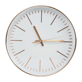 Modern Wall Clock Silent Non-Ticking Quartz Battery Operated Gold Kings Warehouse 