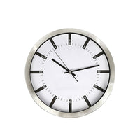 Modern Wall Clock Silent Non-Ticking Quartz Battery Operated Stainless Steel Kings Warehouse 