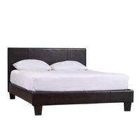 Mondeo PU Leather Queen Black Bed Kings Warehouse 