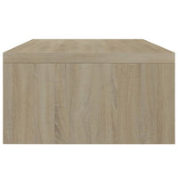 Monitor Stand White and Sonoma Oak 42x24x13 cm Kings Warehouse 