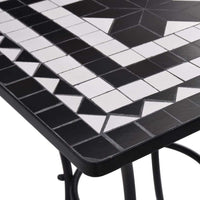 Mosaic Bistro Table Black and White 60 cm Ceramic Kings Warehouse 