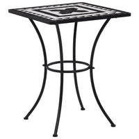Mosaic Bistro Table Black and White 60 cm Ceramic Kings Warehouse 