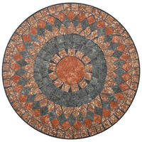Mosaic Bistro Table Orange/Grey 60cm Ceramic Kings Warehouse 