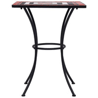Mosaic Bistro Table Terracotta and White 60 cm Ceramic Kings Warehouse 