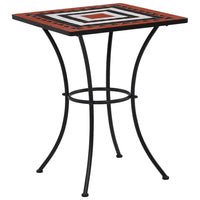 Mosaic Bistro Table Terracotta and White 60 cm Ceramic Kings Warehouse 