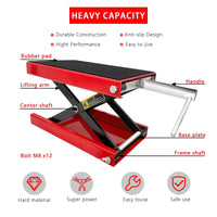 Motorcycle Bike ATV Wide Repair Deck Scissor Lift Jack Crank Hoist Stand 500kg Kings Warehouse 