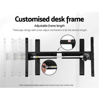Motorised Adjustable Desk Frame Black Artiss Kings Warehouse 