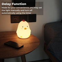 Muid Wake Up Chicken Night Lamp Alarm Clock White HM--104-MUID Kings Warehouse 