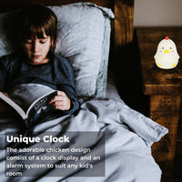 Muid Wake Up Chicken Night Lamp Alarm Clock White HM--104-MUID Kings Warehouse 