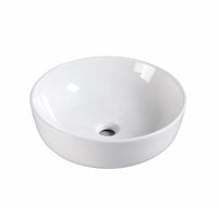 Muriel 42 x 42 x 13.5cm White Ceramic Bathroom Basin Vanity Sink Round Above Counter Top Mount Bowl Kings Warehouse 