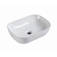 Muriel 46 x 32.5 x 12.5cm White Ceramic Bathroom Basin Vanity Sink Above Counter Top Mount Bowl Kings Warehouse 