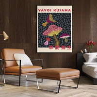 Mushroom By Yayoi Kusama Black Frame Canvas 50cmx70cm Kings Warehouse 