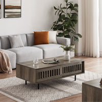 Nathan Mid-century Modern Dark Coffee Table with Storage living room Kings Warehouse 
