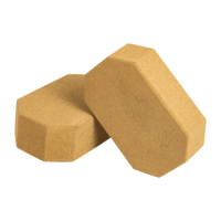 Natural Cork Octagon Yoga Blocks Brick Exercise 2 pcs Set Eco Non-Slip Kings Warehouse 