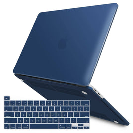 Navy Blue MacBook Pro 13 Inch Case 2016-2023 M1 M2 A2338 A2289 A2251 A2159 Hard Shell Case Keyboard Cover Kings Warehouse 
